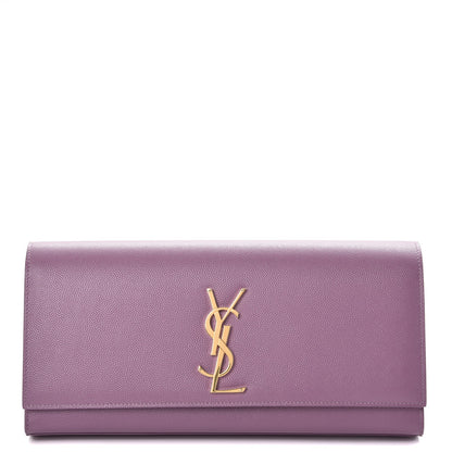 Saint Laurent Grain De Poudre Classic Monogram Cassandre Clutch Lilac 1 of 7