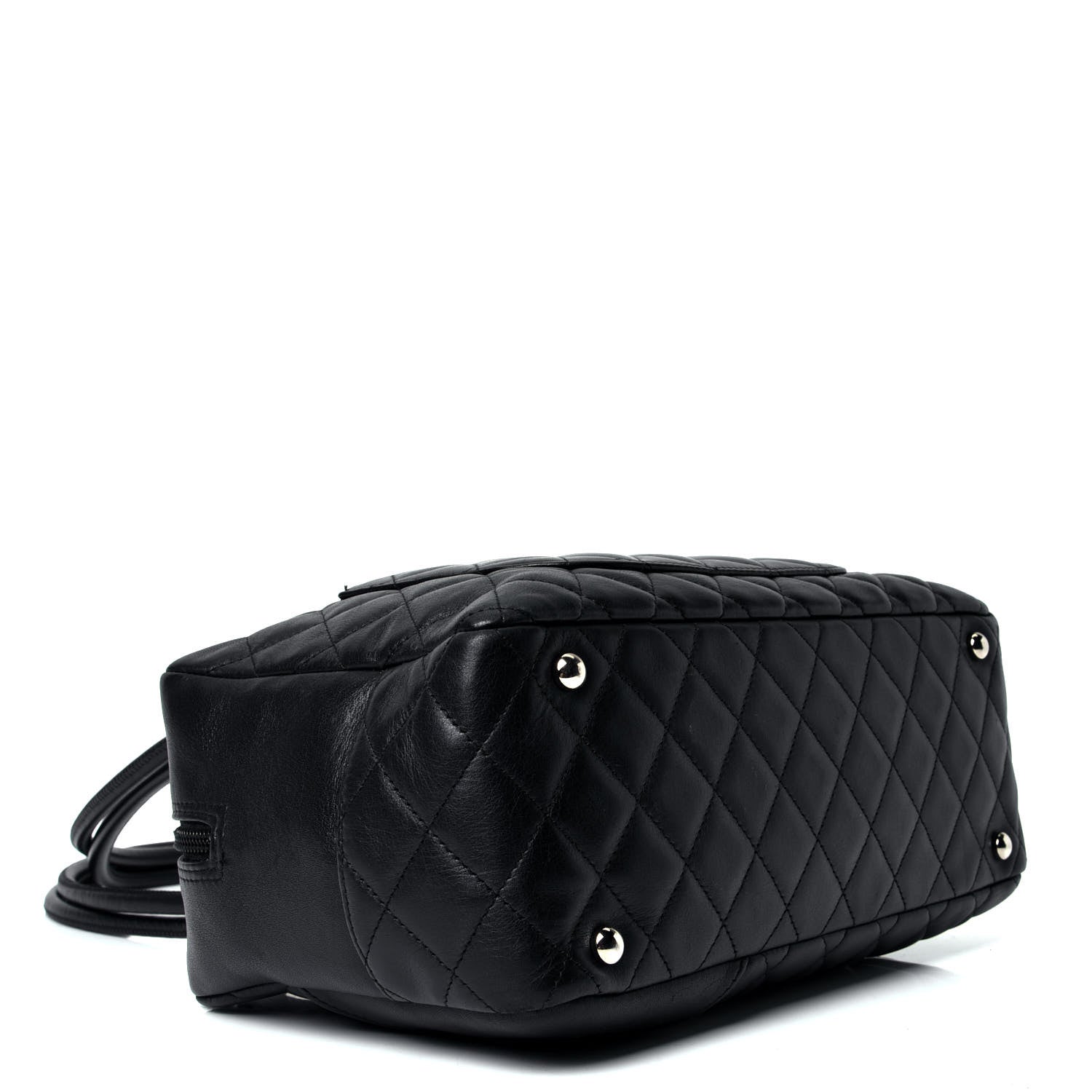 Chanel Calfskin Quilted Large Cambon Bowler Black 6 of 8