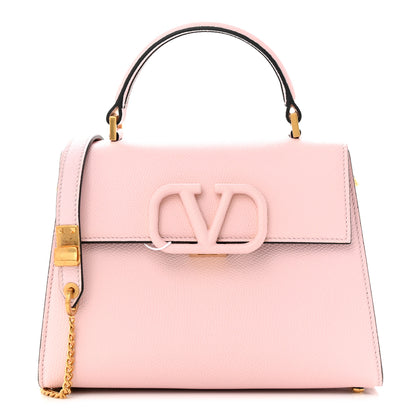 Valentino Garavani Grainy Calfskin Small VSling Top Handle Bag Rose Quartz 1 of 11