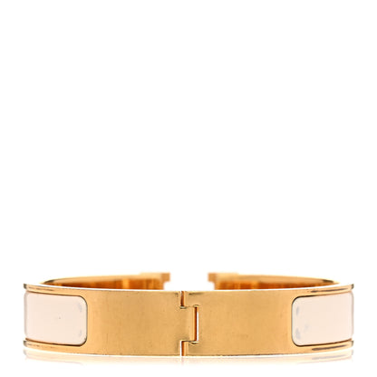 Hermes Enamel Narrow Clic Clac H Bracelet PM White 3 of 4