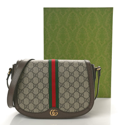 Gucci GG Supreme Monogram Web Small Ophidia Flap Messenger Bag Brown 14 of 14