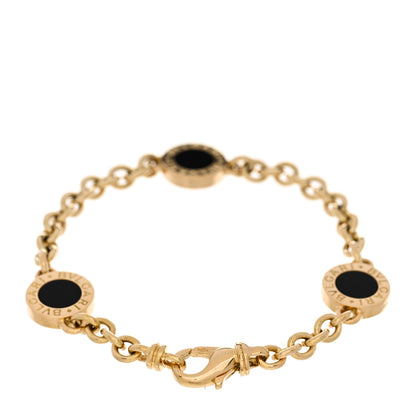Bulgari 18K Yellow Gold Onyx BVLGARI BVLGARI Station Bracelet 2 of 3