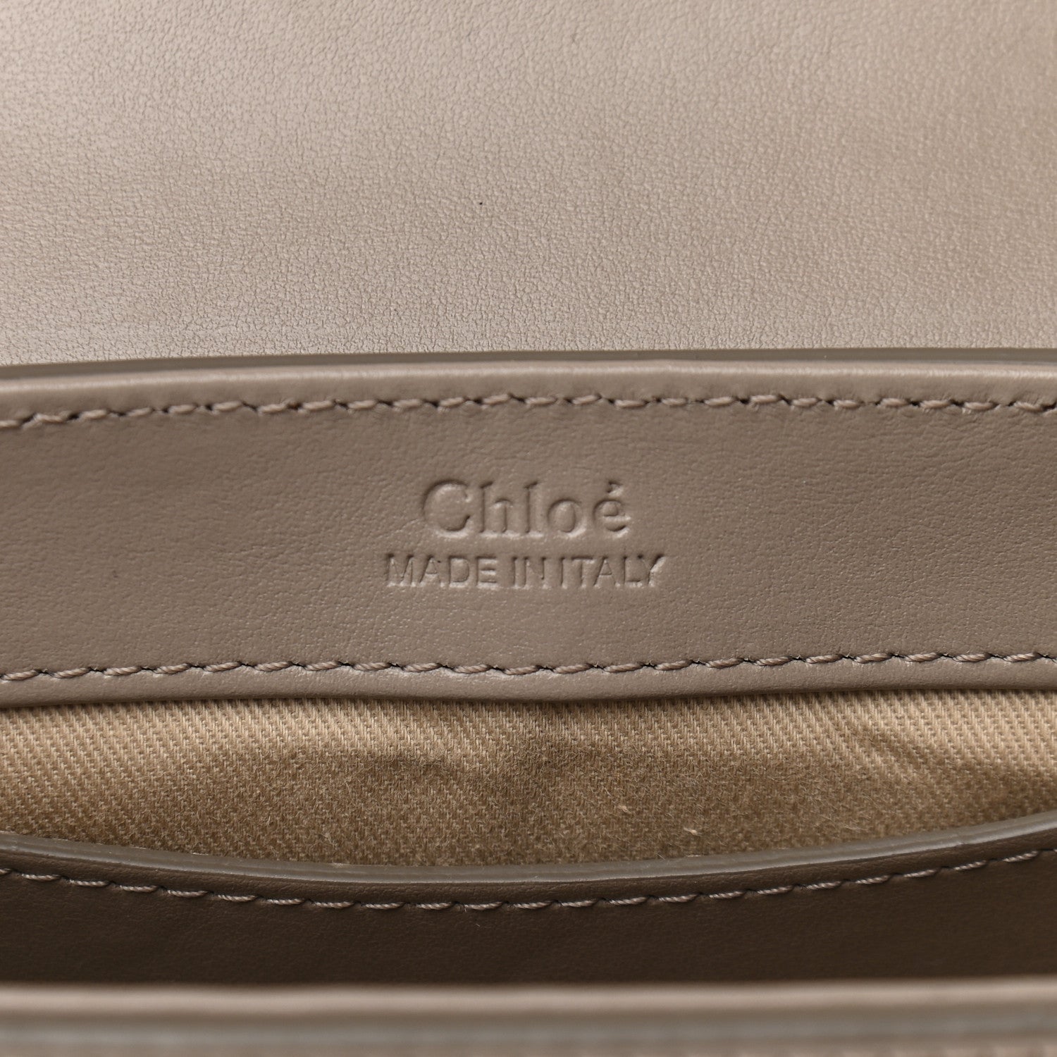 Chloe Shiny Calfskin Suede Mini C Double Carry Motty Grey 6 of 8