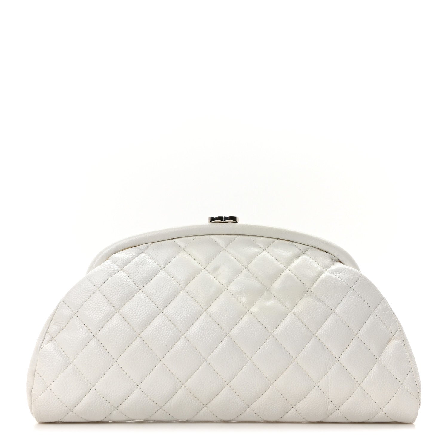 Chanel Caviar Quilted Timeless Clutch White 1 of 10