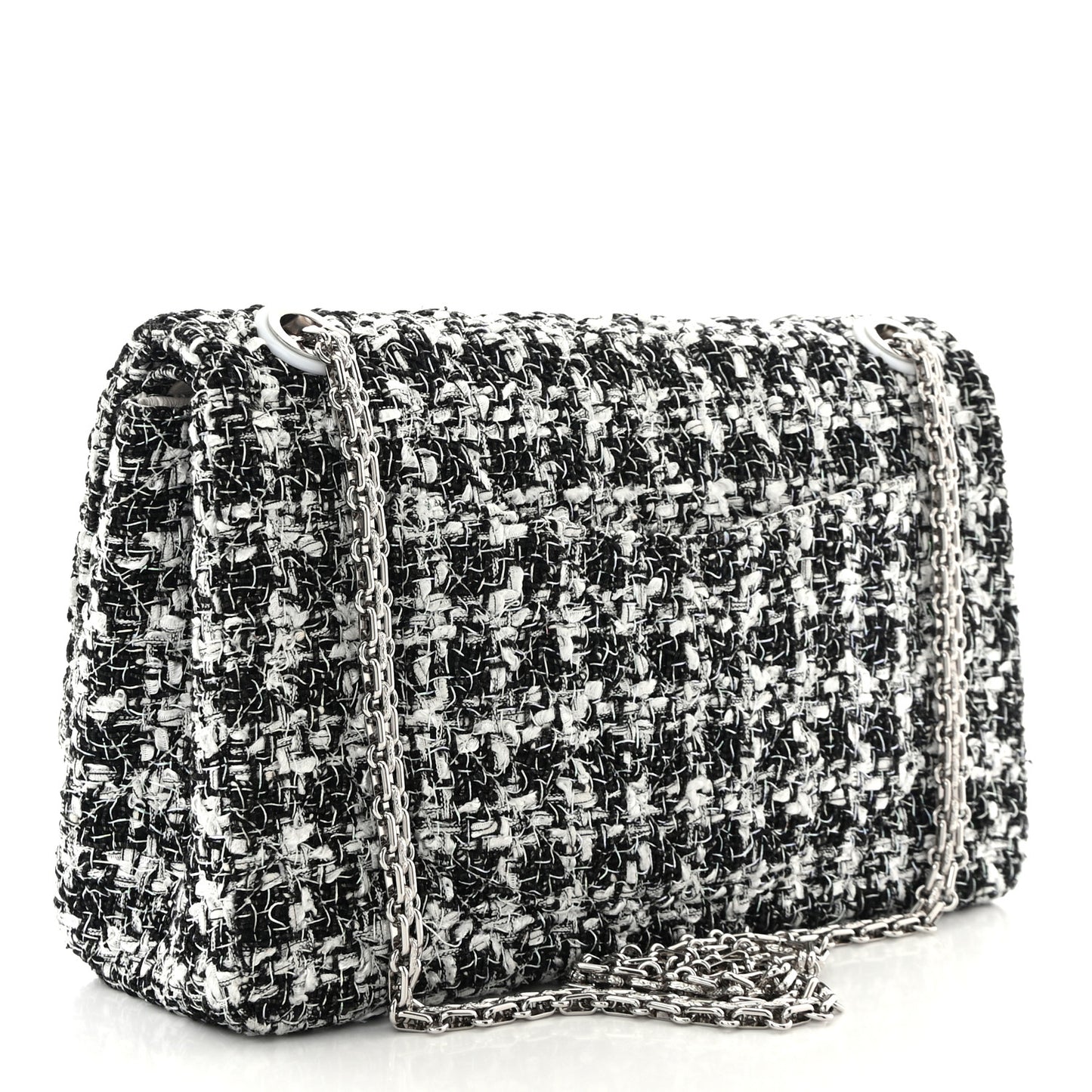 Tweed Quilted Resin 2.55 Reissue 226 Flap Black White