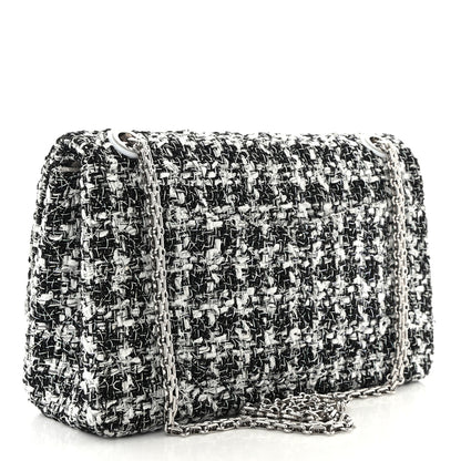 Chanel Tweed Quilted Resin 2.55 Reissue 226 Flap Black White 3 of 11