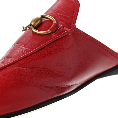 Gucci Malaga Kid Womens Princetown Slippers 34.5 Hibiscus Red 11 of 12