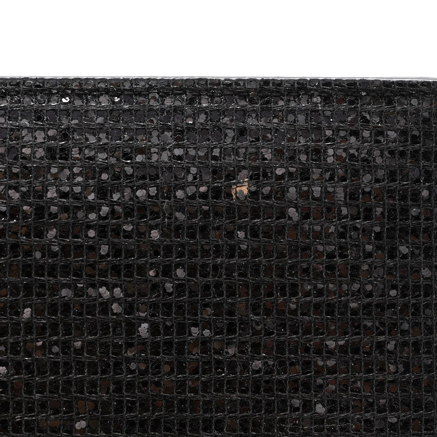 Glitter Monogram Chain Wallet Black