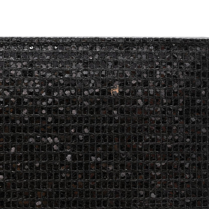 Saint Laurent Glitter Monogram Chain Wallet Black 10 of 10