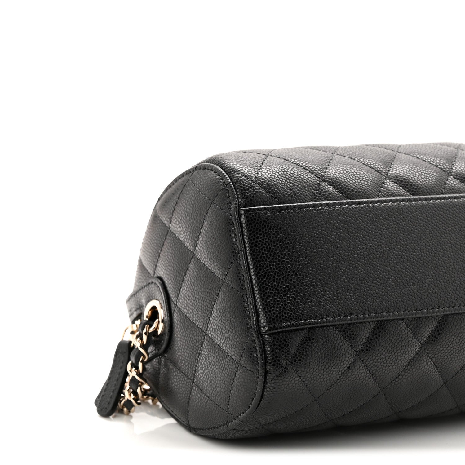 Chanel Caviar Quilted Barrel Clutch With Chain Black 9 of 11