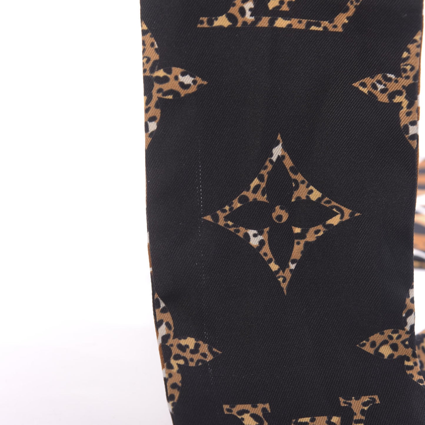 Silk Monogram Giant Jungle Bandeau Black
