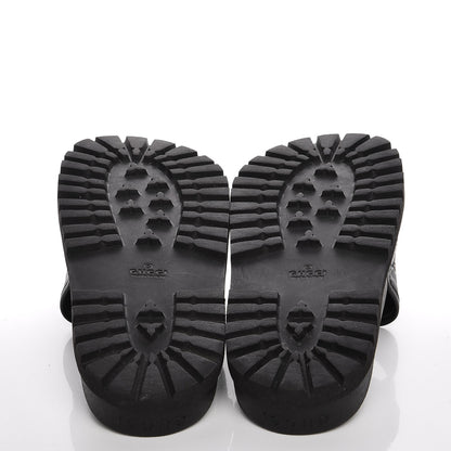 Gucci Guccissima Mens Lug Sole Slide Sandals 11 Black 5 of 9