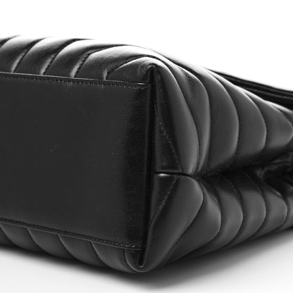 Saint Laurent Calfskin Y Quilted Monogram Medium Loulou Chain Satchel Black 10 of 10