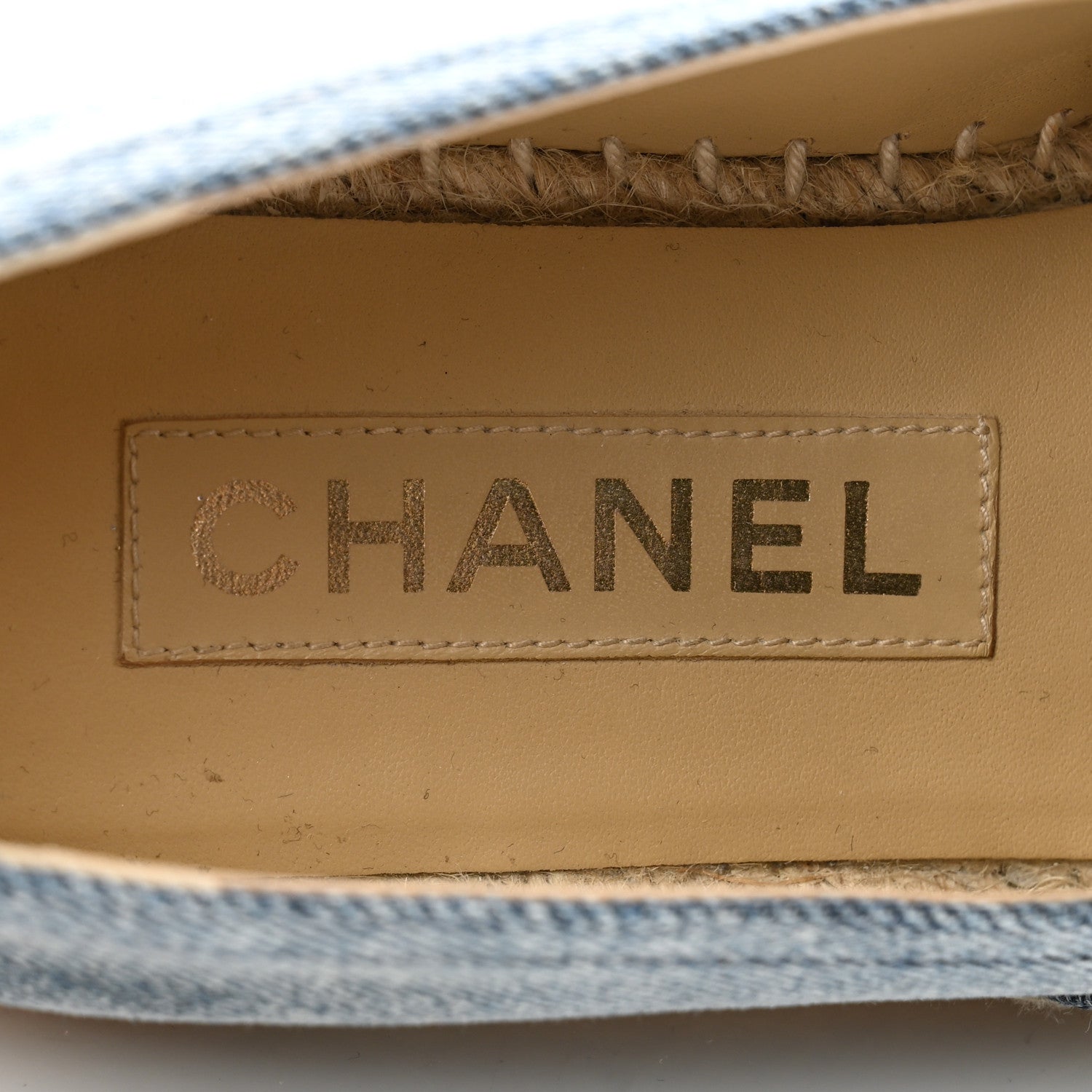 Chanel Denim CC Espadrilles 37 Blue Black 6 of 9