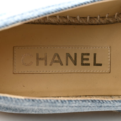Chanel Denim CC Espadrilles 37 Blue Black 6 of 9