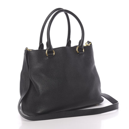 Prada Vitello Daino Tote Black 3 of 10