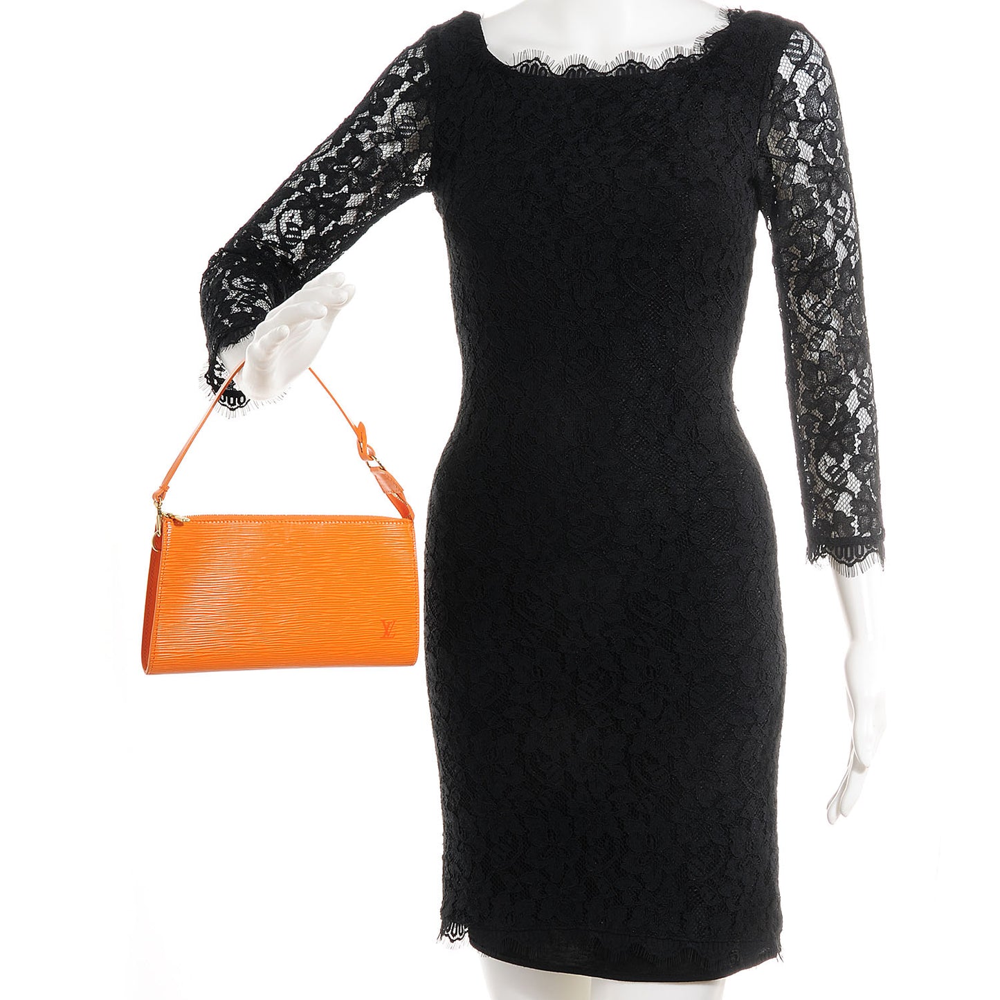 Epi Pochette Accessories 24 Mandarin