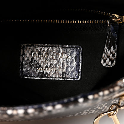 Christian Dior Snakeskin Mini Lady Dior Bleu Multicolor 6 of 10