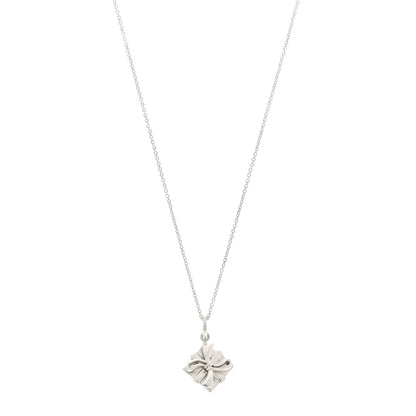 Tiffany Sterling Silver Gift Box Charm Necklace 1 of 4