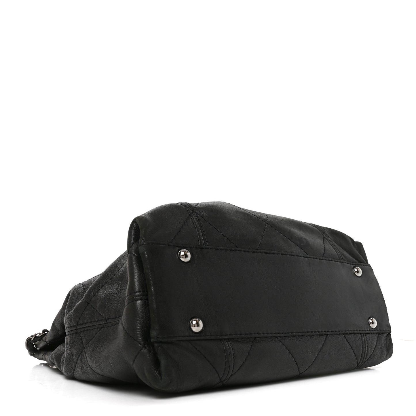 Lambskin Quilted Small Soft Touch Shoulder Bag Black