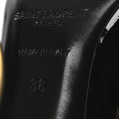 Saint Laurent Patent Opyum 110 Pumps 38 Black Gold 8 of 12