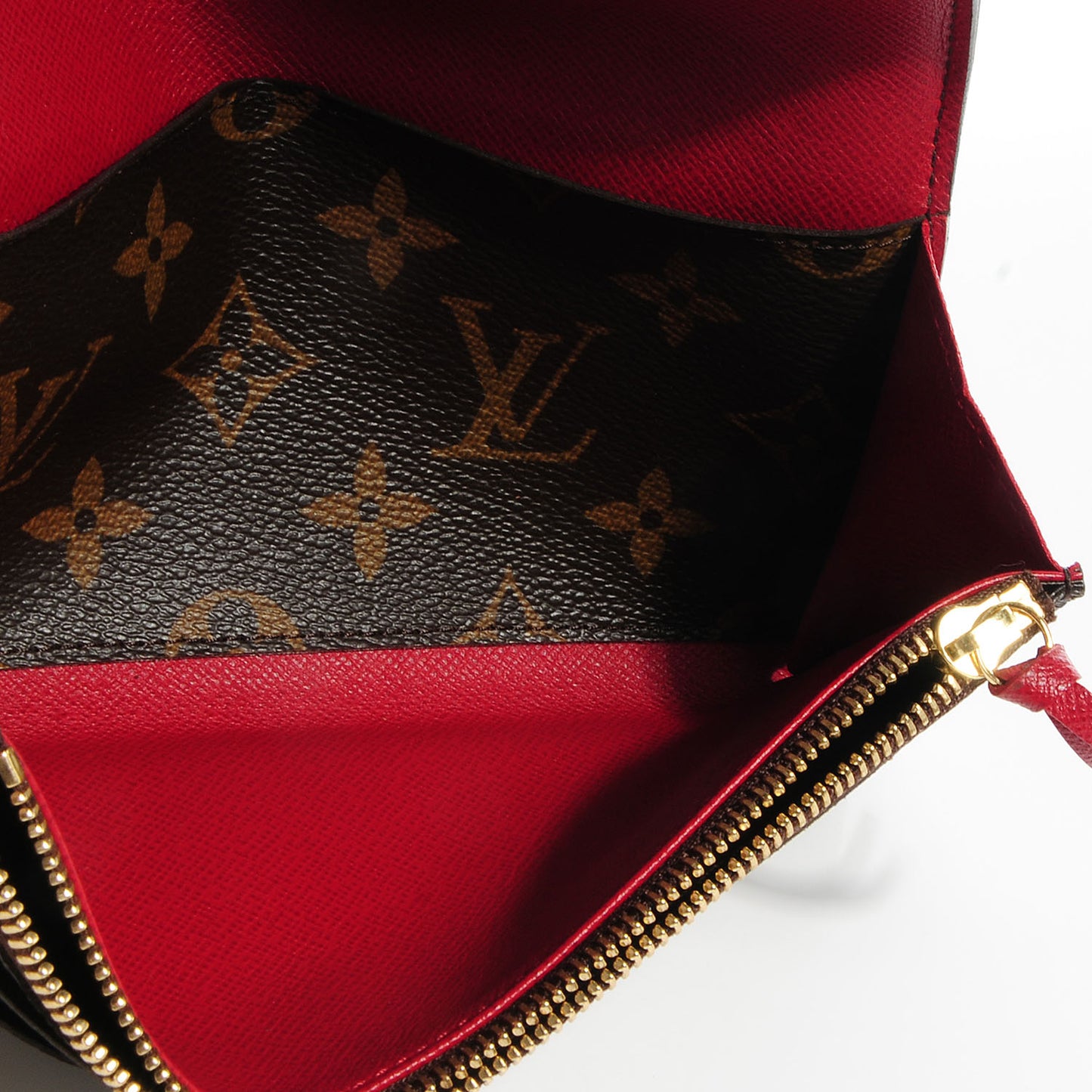 Monogram Emilie Wallet Red