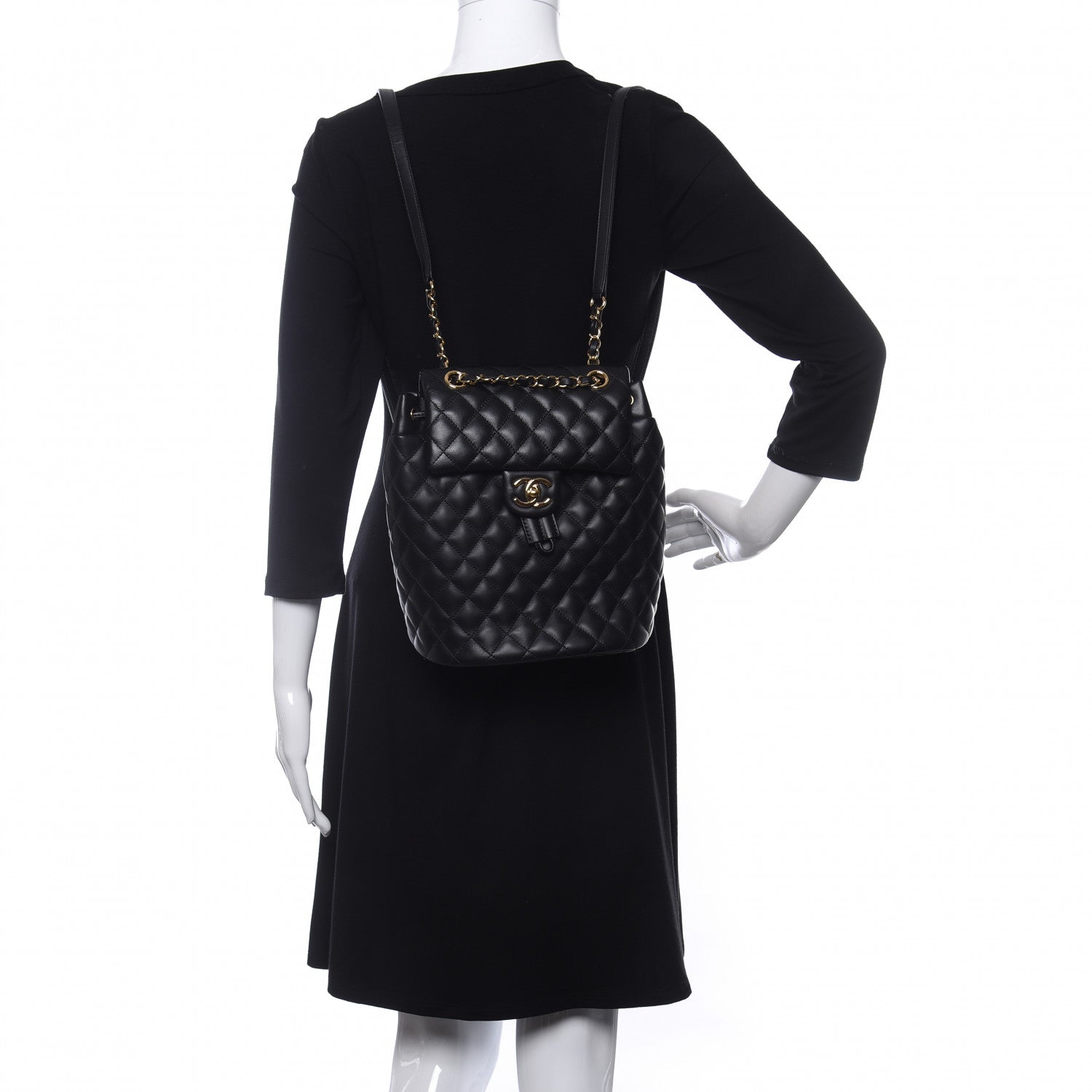 Chanel Lambskin Quilted Small Urban Spirit Backpack Black 2 of 9