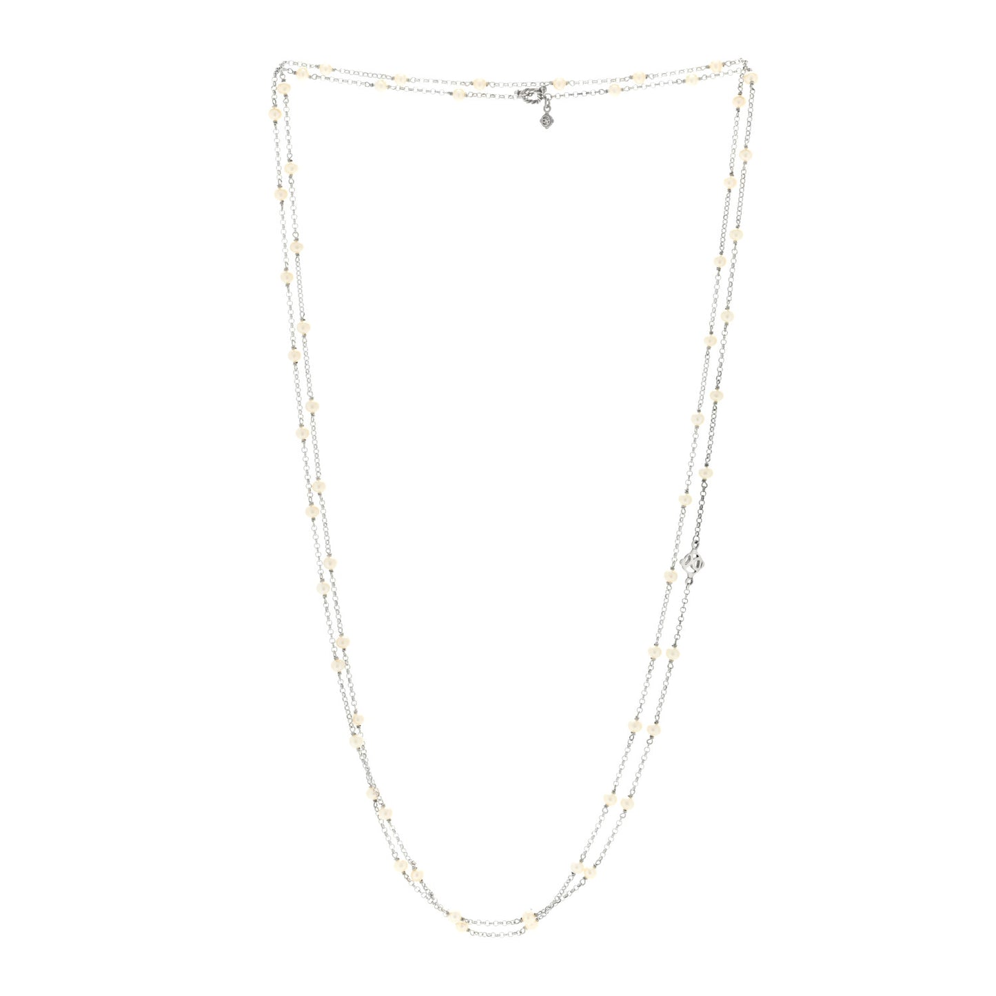 Sterling Silver Freshwater Pearl Bead Chain Necklace
