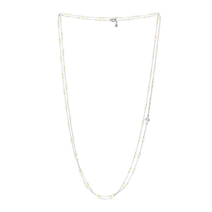 David Yurman Sterling Silver Freshwater Pearl Bead Chain Necklace 3 of 4