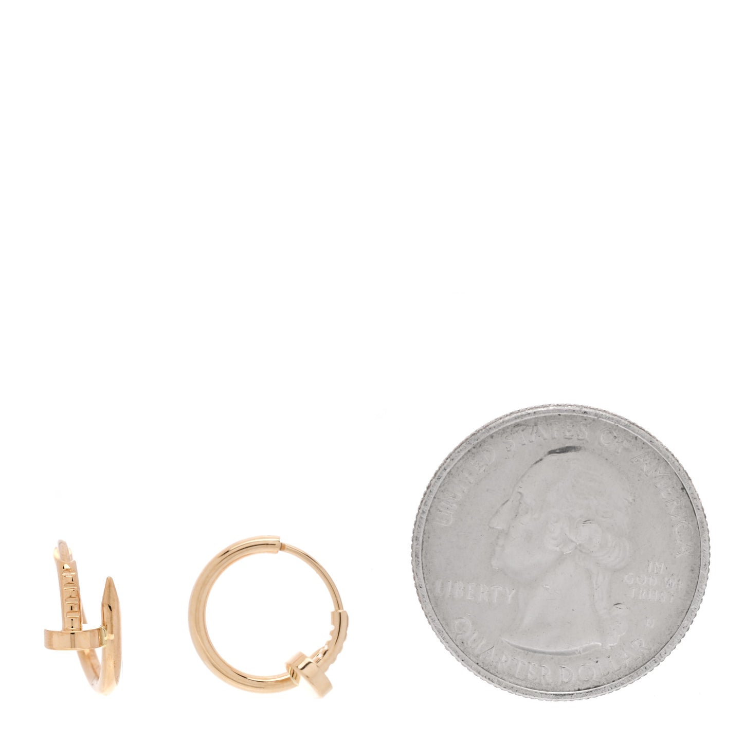 18K Yellow Gold Juste Un Clou Hoop Earrings