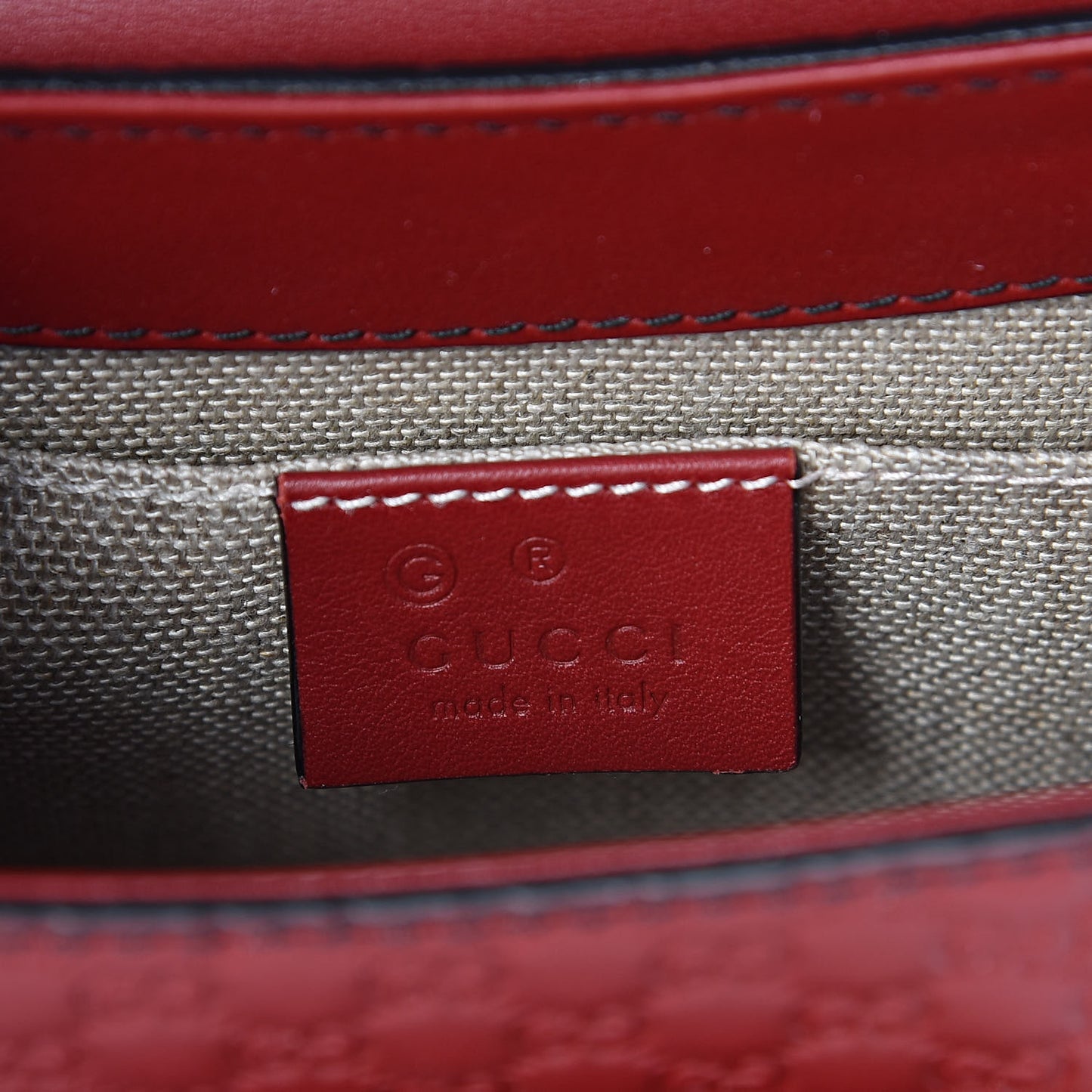 Soft Microguccissima Mini Emily Chain Shoulder Bag Rosso