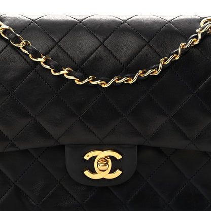 Chanel Lambskin Quilted Medium Double Flap Black 9 of 13