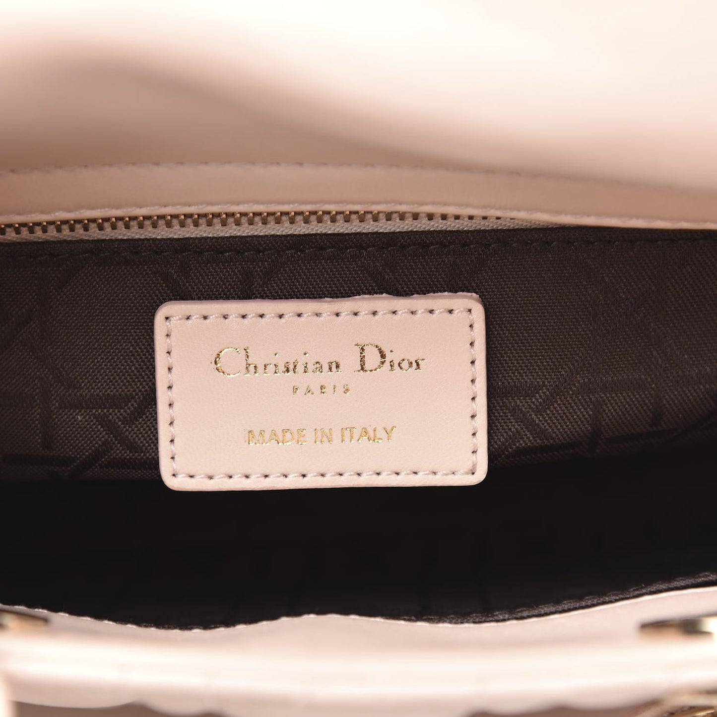 Lambskin Cannage Small Lucky Badges My Lady Dior Pink