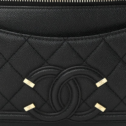 Chanel Caviar Quilted Filigree Waist Bag Black 8 of 15