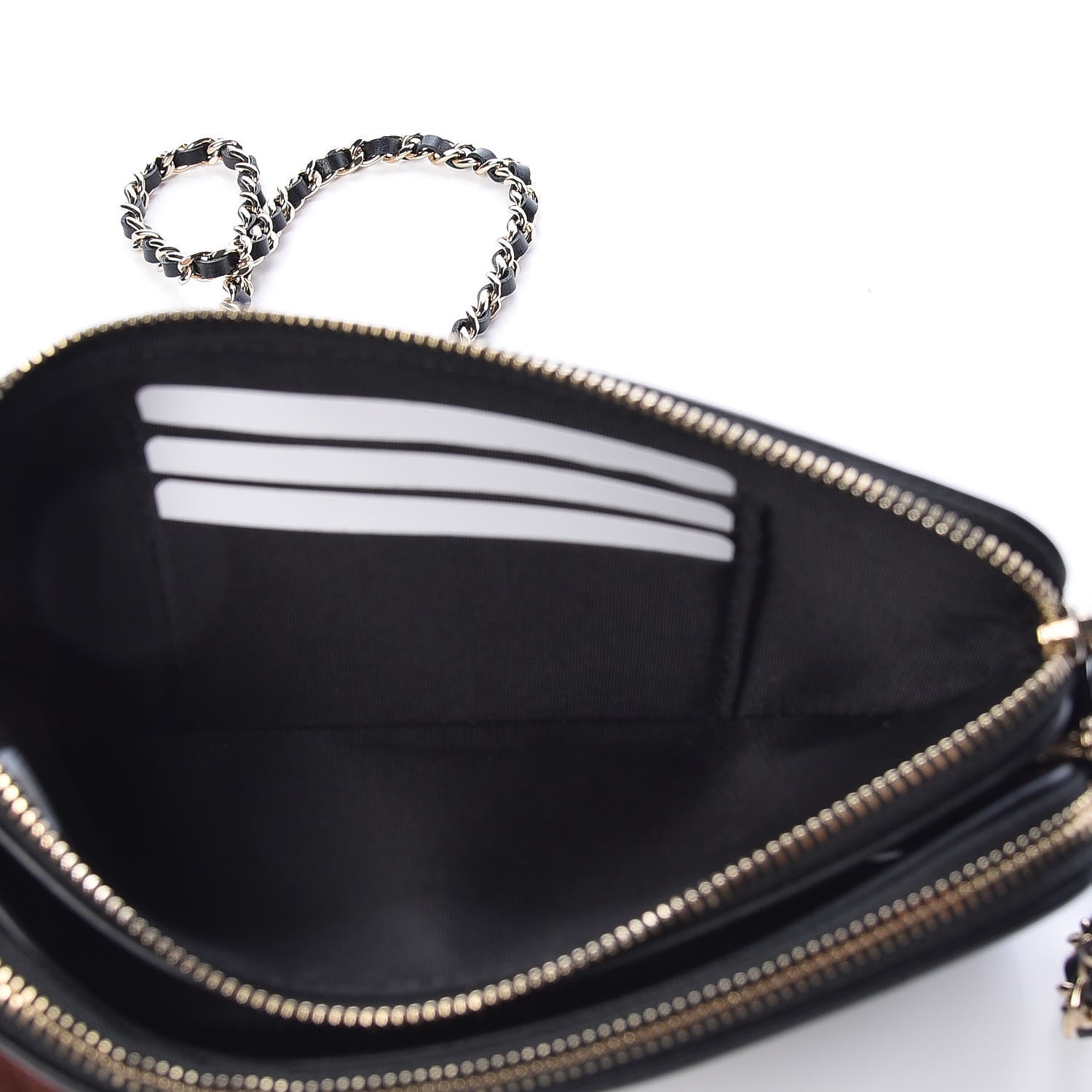 Chanel Caviar Quilted CC Filigree Clutch With Chain Black 7 of 14