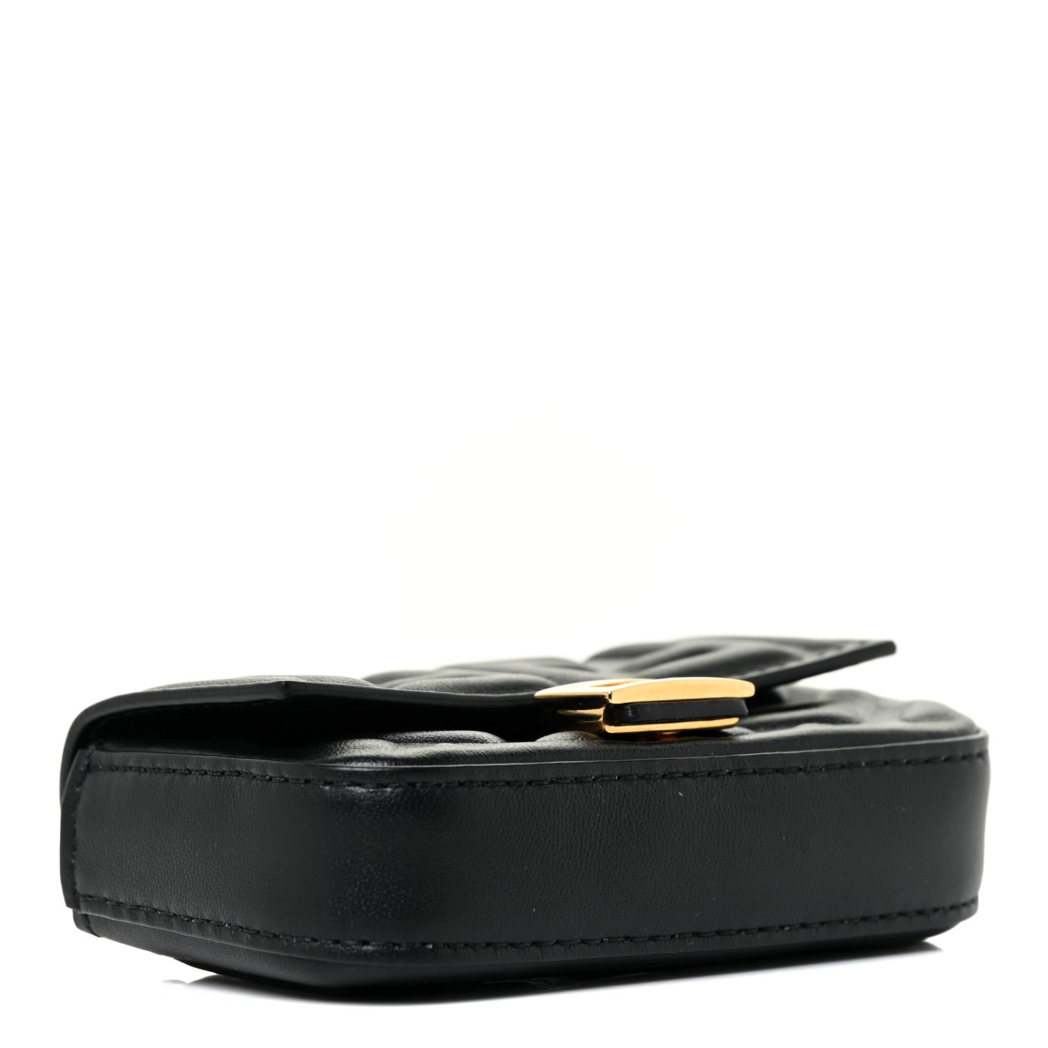Fendi Nappa Matisse FF Embossed Nano Baguette Charm Black 4 of 12