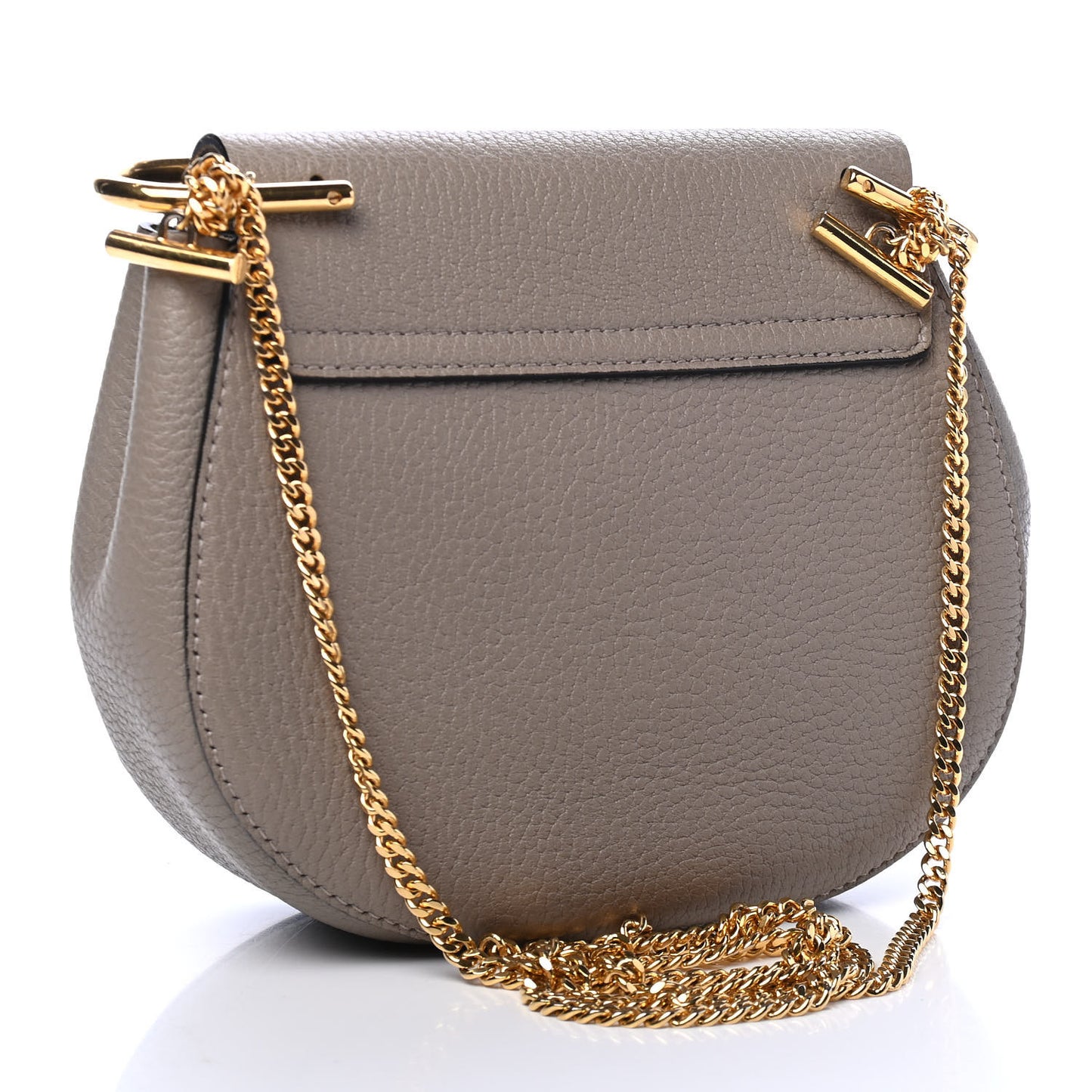 Grained Lambskin Mini Drew Shoulder Bag Motty Grey