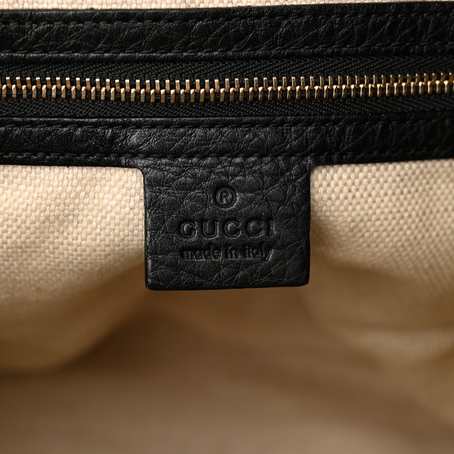 Pebbled Calfskin Medium Soho Shoulder Bag Black