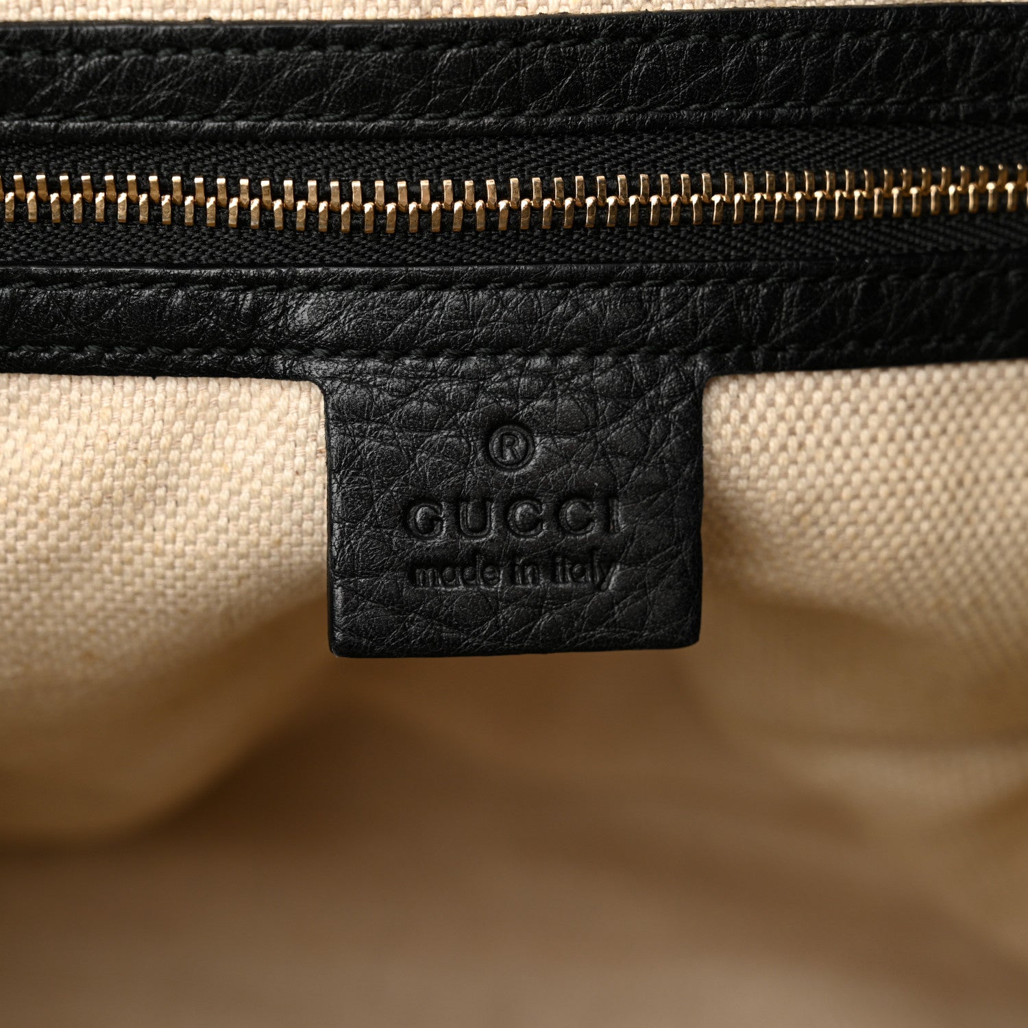 Gucci Pebbled Calfskin Medium Soho Shoulder Bag Black 6 of 13