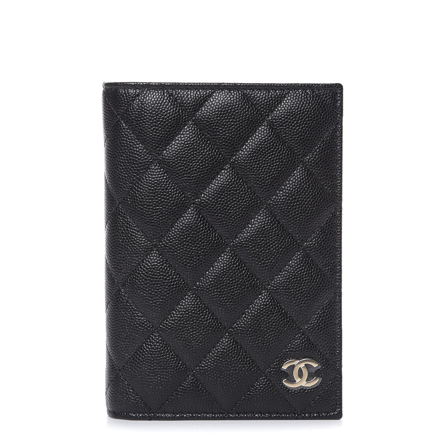 Caviar Quilted Passport Holder Black