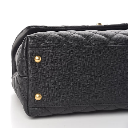 Chanel Caviar Quilted Small Coco Handle Flap Black 9 of 11