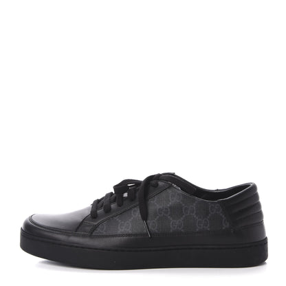 Gucci GG Supreme Monogram Mens Low Top Sneakers 9.5 Black 1 of 10