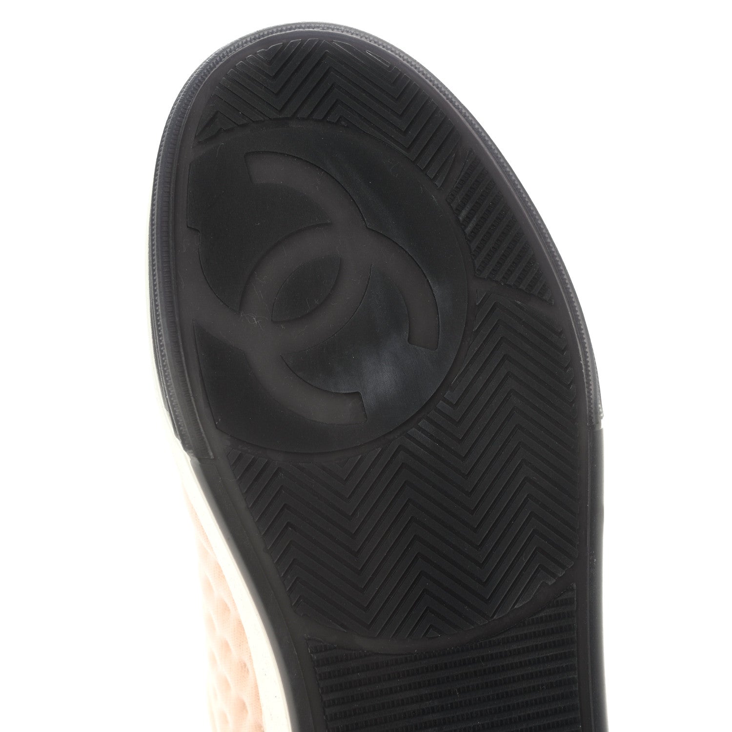 Chanel Fabric Suede Calfskin Logo Sneakers 36 Beige Pink 15 of 15