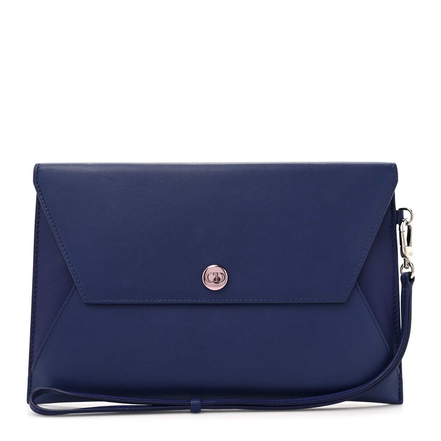Calfskin Dioraddict Envelope Wristlet Bleu De Minuit