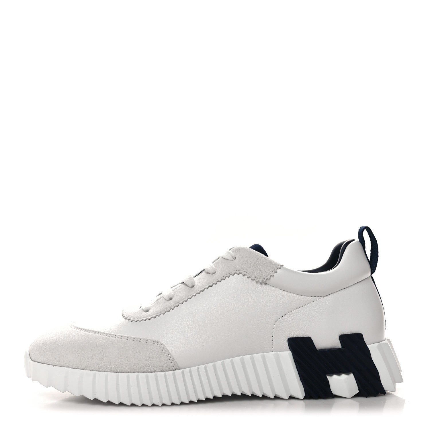 Hermes Goatskin Suede Mens Bouncing Sneakers 43 White 1 of 8