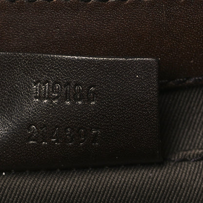 Gucci Monogram Studded Small Horsebit Clutch Dark Brown 6 of 11