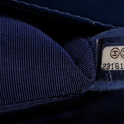 Chanel Lambskin Quilted New Medium Boy Flap Dark Blue 7 of 15