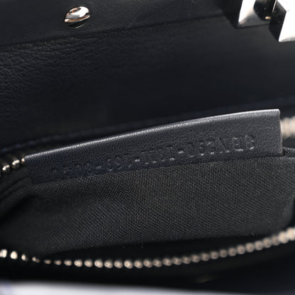 Fendi Vitello Seta Waves Bi-Color Medium Peekaboo Iconic Satchel Blue Notte Mostarda 7 of 10