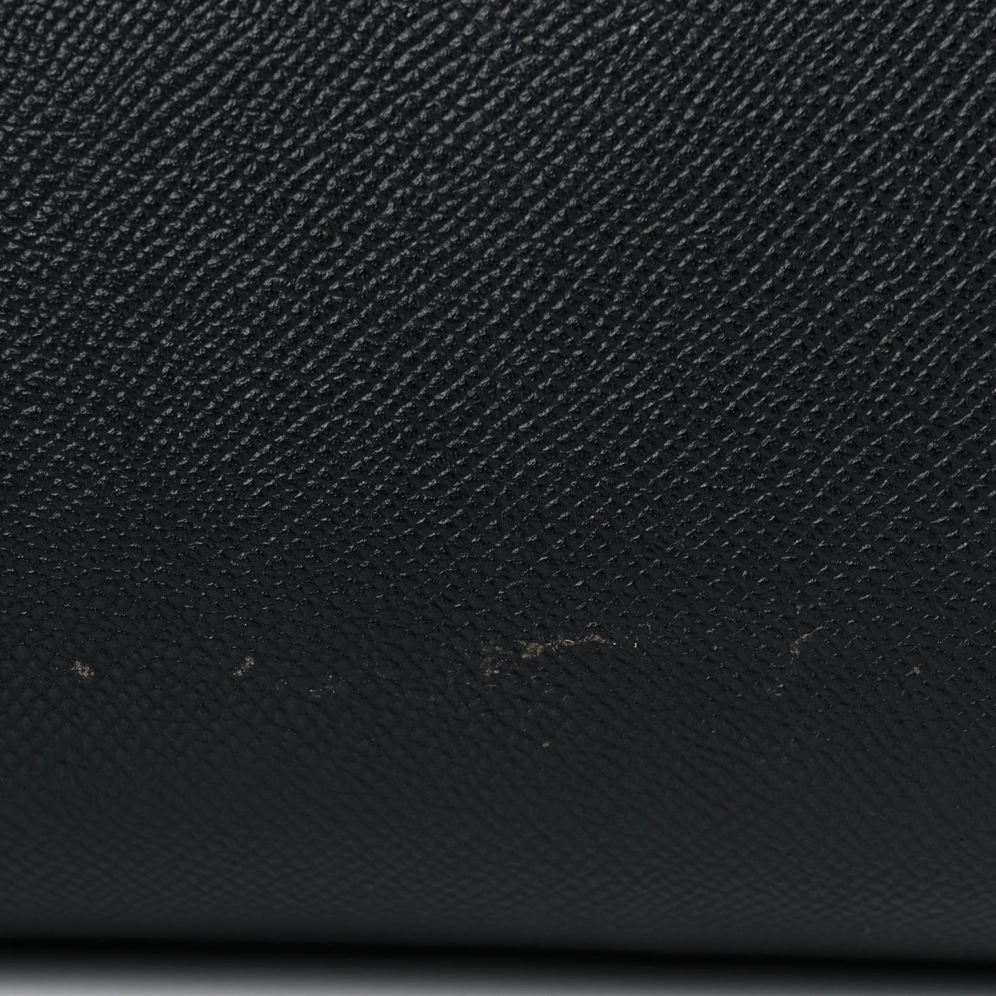 Grained Calfskin Medium Ville Bowling Bag Black