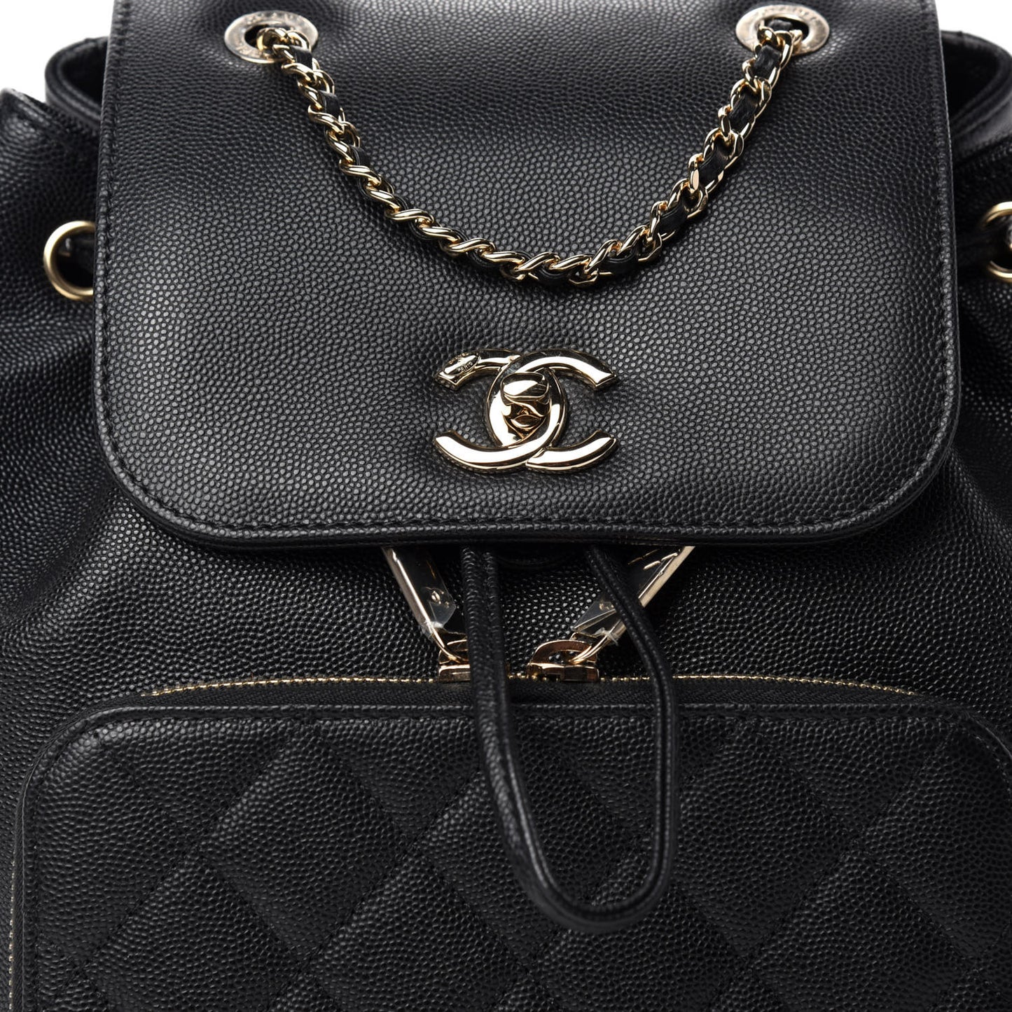 Caviar Quilted Business Affinity Backpack Black